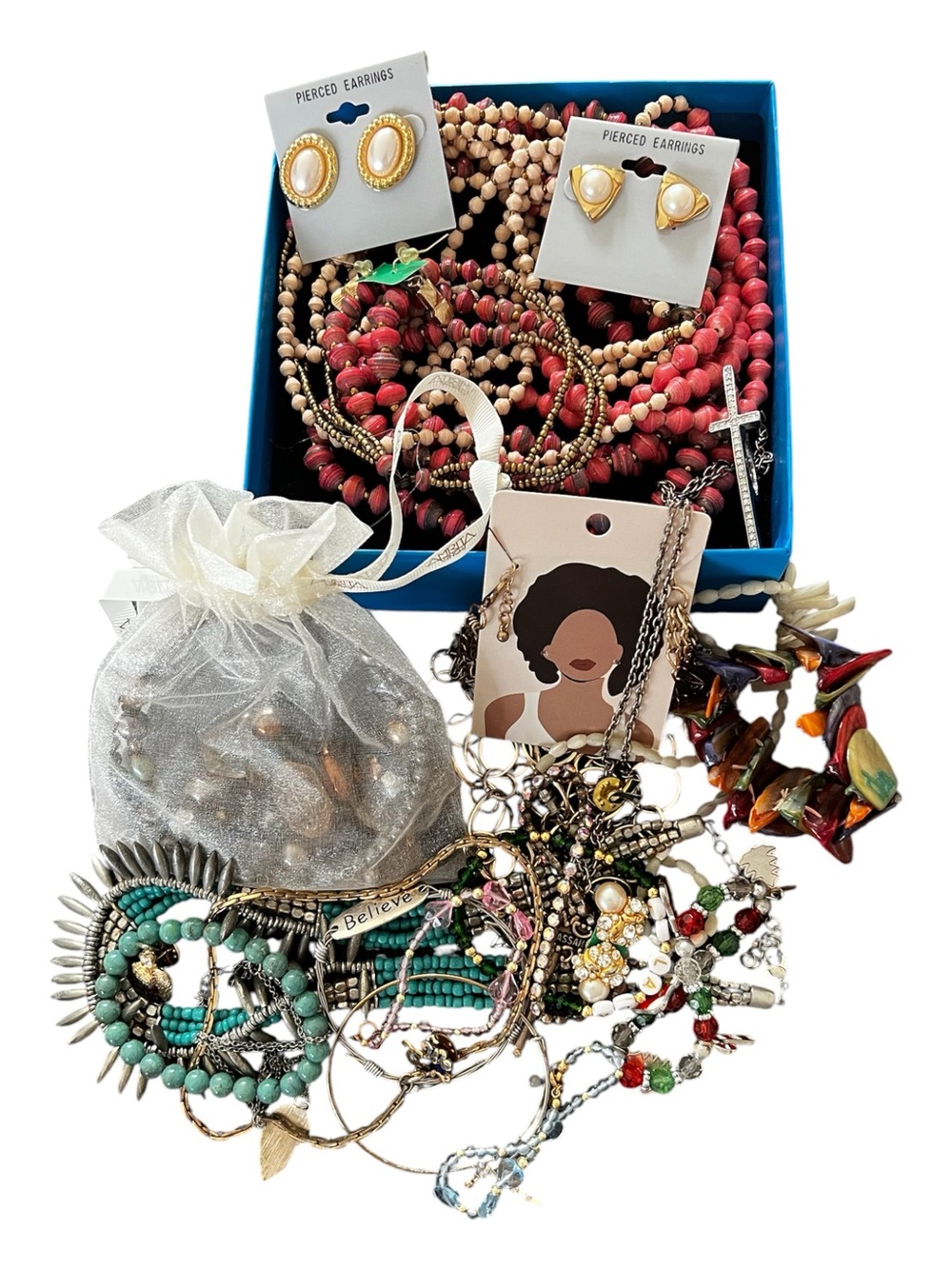 Mixed Women's Vintage Costume Jewelry Lot of 27 Assorted Pieces